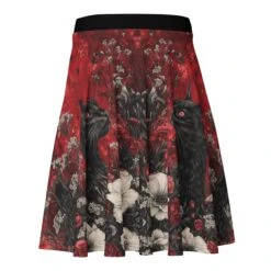 Twilight Cat Skater Skirt -Rogue & Wolf Shop all over print skater skirt white back 67fce48806bdd
