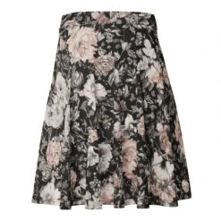 Vintage Peonies Skater Skirt -Rogue & Wolf Shop all over print skater skirt white back 67fce4feab278