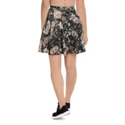 Vintage Peonies Skater Skirt -Rogue & Wolf Shop all over print skater skirt white back 67fce4feab608