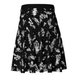 Nightshade Skater Skirt -Rogue & Wolf Shop all over print skater skirt white back 67fce69675777