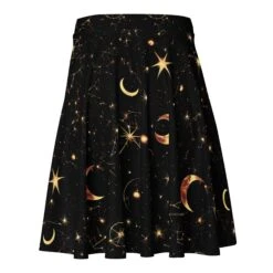 Moonchant Skater Skirt -Rogue & Wolf Shop all over print skater skirt white back 67fd2cd0a7c61