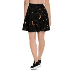 Moonchant Skater Skirt -Rogue & Wolf Shop all over print skater skirt white back 67fd2cd0a8092