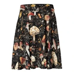 Amanita Skater Skirt -Rogue & Wolf Shop all over print skater skirt white front 67fcd57b37eea