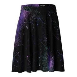 Aurora Skater Skirt -Rogue & Wolf Shop all over print skater skirt white front 67fcd5b0112dc