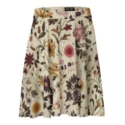 Enchanted Blossoms Skater Skirt -Rogue & Wolf Shop all over print skater skirt white front 67fcd84071f44
