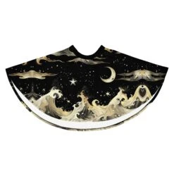 Lunar Tide Skater Skirt -Rogue & Wolf Shop all over print skater skirt white front 67fcdf57b7446