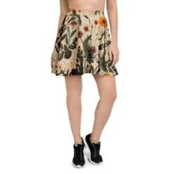 Midsummer Skater Skirt -Rogue & Wolf Shop all over print skater skirt white front 67fce153e183b