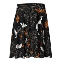 Nightbound Skater Skirt -Rogue & Wolf Shop all over print skater skirt white front 67fce2b0906d3