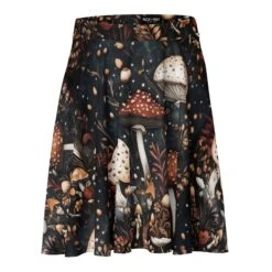 Toadstool Harvest Skater Skirt 13 Toadstool Harvest Skater Skirt -Rogue & Wolf Shop all over print skater skirt white front 67fce45d8e919