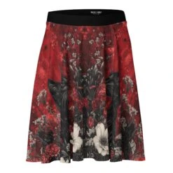 Twilight Cat Skater Skirt -Rogue & Wolf Shop all over print skater skirt white front 67fce48806ce1