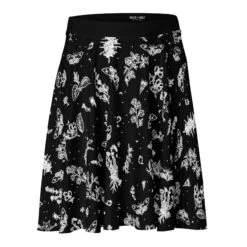Nightshade Skater Skirt -Rogue & Wolf Shop all over print skater skirt white front 67fce69675852
