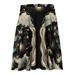 Orion’s Dream Skater Skirt -Rogue & Wolf Shop all over print skater skirt white front 680609a1ece40