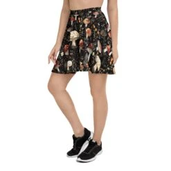 Amanita Skater Skirt -Rogue & Wolf Shop all over print skater skirt white left 67fcd57b38142