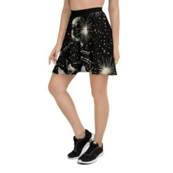 Dawn Star Skater Skirt -Rogue & Wolf Shop all over print skater skirt white left 67fcd6bc12c38