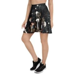 Faery Fungi Skater Skirt -Rogue & Wolf Shop all over print skater skirt white left 67fcd8e80a907