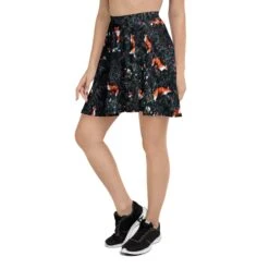 Fox Den Skater Skirt -Rogue & Wolf Shop all over print skater skirt white left 67fcd91971ccf