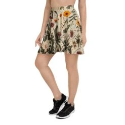 Midsummer Skater Skirt -Rogue & Wolf Shop all over print skater skirt white left 67fce153e2de9
