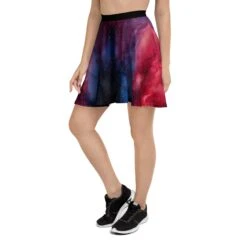 Night Skater Skirt -Rogue & Wolf Shop all over print skater skirt white left 67fce2395ed97