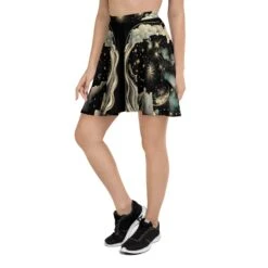 Orion’s Dream Skater Skirt -Rogue & Wolf Shop all over print skater skirt white left 680609a1ed25a