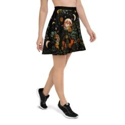 Lunar Meadow Skater Skirt 11 Lunar Meadow Skater Skirt -Rogue & Wolf Shop all over print skater skirt white right 67f6195331cee