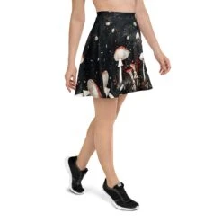 Faery Fungi Skater Skirt -Rogue & Wolf Shop all over print skater skirt white right 67fcd8e80a9c3