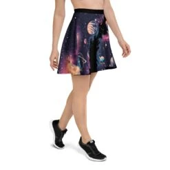 Nebula Skater Skirt -Rogue & Wolf Shop all over print skater skirt white right 67fce19d8d557