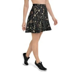 Witches' Broomsticks Skater Skirt -Rogue & Wolf Shop all over print skater skirt white right 67fce5b901d62