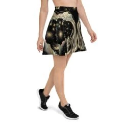 Orion’s Dream Skater Skirt -Rogue & Wolf Shop all over print skater skirt white right 680609a1ed3a8