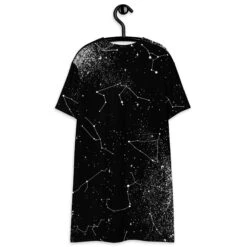 Constellation Tee Dress -Rogue & Wolf Shop all over print t shirt dress white back 653215a463144