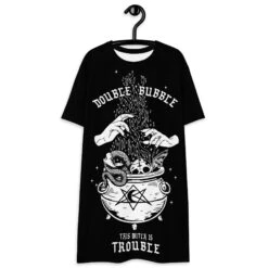 Double Bubble Tee Dress 16 Double Bubble Tee Dress -Rogue & Wolf Shop all over print t shirt dress white front 648c350ebe7ea