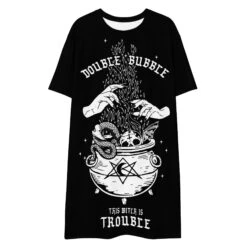 Double Bubble Tee Dress 20 Double Bubble Tee Dress -Rogue & Wolf Shop all over print t shirt dress white front 648c350ec1fe3