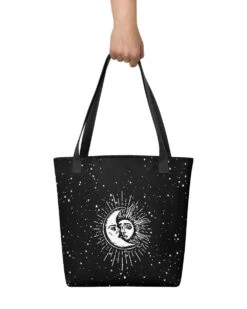 Astral Tote Bag -Rogue & Wolf Shop all over print tote black 15x15 front 64a43123409a3