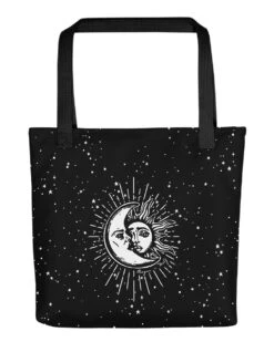 Astral Tote Bag -Rogue & Wolf Shop all over print tote black 15x15 mockup 64a431234043a