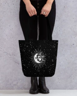 Astral Tote Bag -Rogue & Wolf Shop all over print tote black 15x15 mockup 64a43123405bb