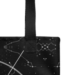 Purr Nebula Tote Bag -Rogue & Wolf Shop all over print tote black 15x15 product details 6538b2ddeaa9d