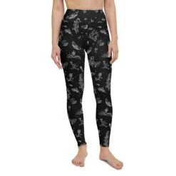 Nightshade Yoga Leggings -Rogue & Wolf Shop all over print yoga leggings white front 64956f9f23ed4