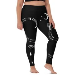 Serpent Summoner Yoga Leggings 29 Serpent Summoner Yoga Leggings -Rogue & Wolf Shop all over print yoga leggings white front 6532163077a91