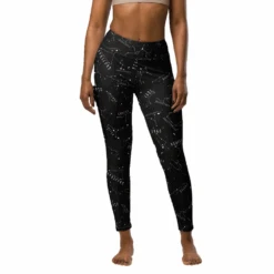 Stellar Yoga Leggings -Rogue & Wolf Shop all over print yoga leggings white front 65968a3faee21