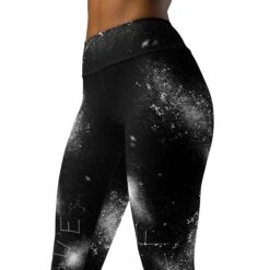 Constellation Yoga Leggings -Rogue & Wolf Shop all over print yoga leggings white left front 656a80aebee15