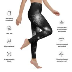 Constellation Yoga Leggings -Rogue & Wolf Shop all over print yoga leggings white right 656a80aebed3e