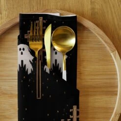 Holy Spirits Cloth Napkin Set -Rogue & Wolf Shop cloth napkin set 4 white front 65795df1d52a2