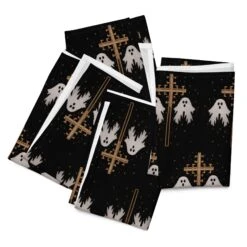 Holy Spirits Cloth Napkin Set -Rogue & Wolf Shop cloth napkin set 4 white front 65795df1d6715