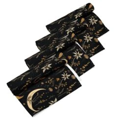 Moonlit Botanica Cloth Napkin Set -Rogue & Wolf Shop cloth napkin set 4 white front 65795e80e029a