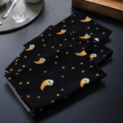 Stargazin’ Spectres Cloth Napkin Set -Rogue & Wolf Shop cloth napkin set 4 white front 65795ee45c623