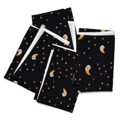 Stargazin’ Spectres Cloth Napkin Set -Rogue & Wolf Shop cloth napkin set 4 white front 65795ee45c9c1