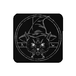 Purrfect Coaster -Rogue & Wolf Shop cork back coaster front 6489e82fc1813