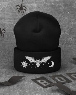 Twilight Beanie -Rogue & Wolf Shop cuffed beanie black front 64a3eae7b6b3d