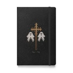 Holy Spirits Hardcover Notebook -Rogue & Wolf Shop hardcover bound notebook black front 657992239323e