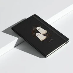 Boo Hardcover Notebook -Rogue & Wolf Shop hardcover bound notebook black front 6579925d7cf93