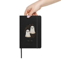 Boo Hardcover Notebook -Rogue & Wolf Shop hardcover bound notebook black front 6579925d7d01f